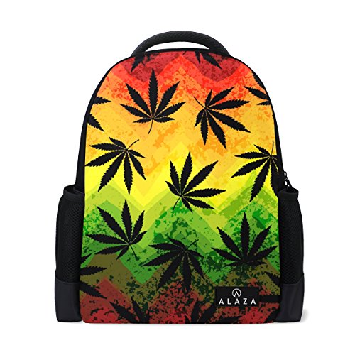 My Daily Marihuana Cannabis Blätter Bunte Rucksack 35,6 cm Laptop Daypack Schultasche für Reisen College Schule