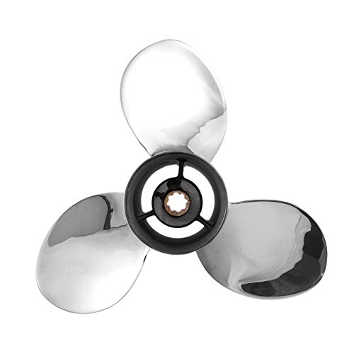 Jodriva Bootsmotor Edelstahlpropeller 9 1/4X11-J, for Yamaha, 9,9 PS 15 PS Außenbordmotor 9 1/4 X 11 -J 63V-45943-10-00 63V-45943-00 Propeller für Außenbordmotoren