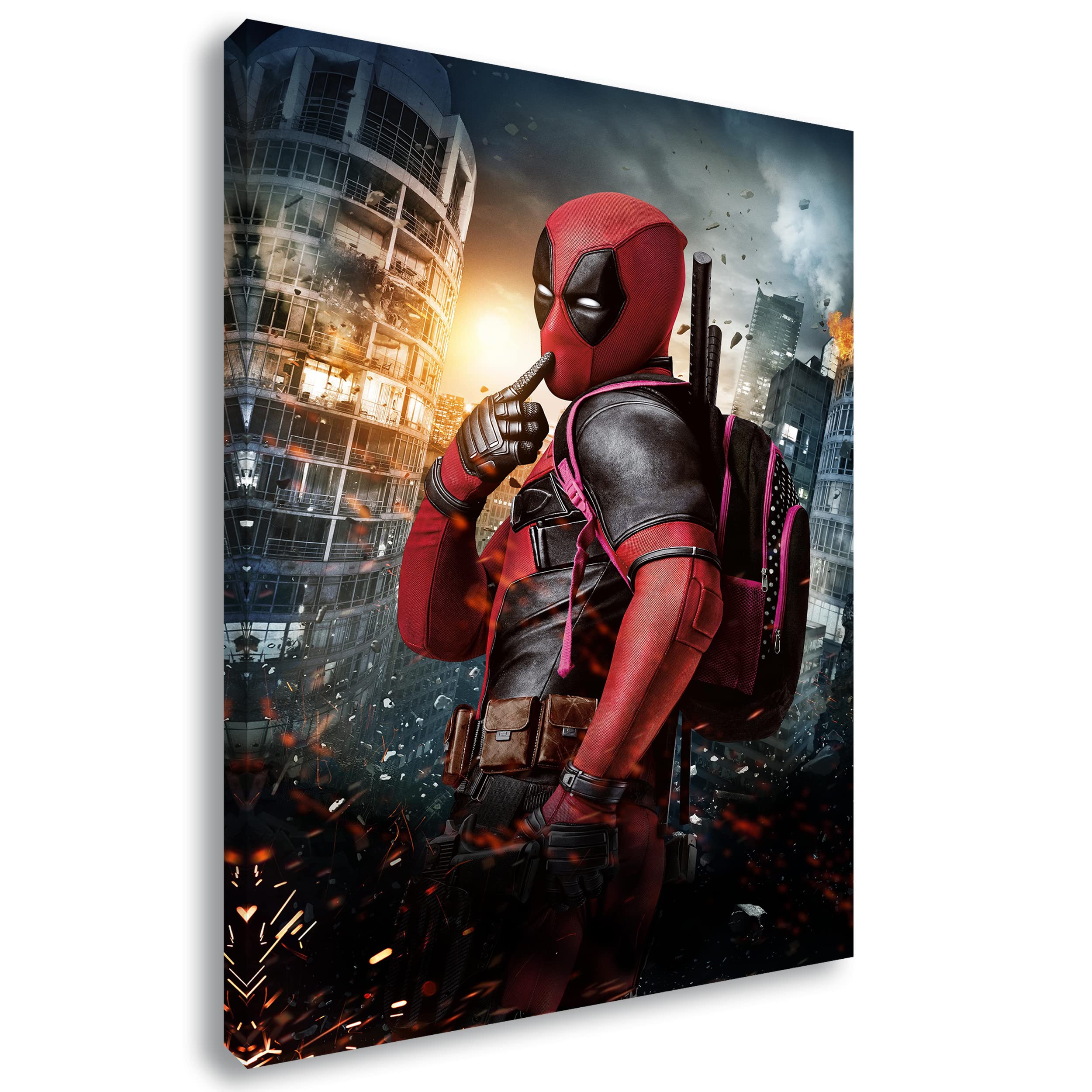 Artis Prints Leinwandbild Deadpool | Marvel - Comic, Film - Hollywood, Action - Superhelden, Klein bis XXL, Dekoration - Zimmer - Wohnung