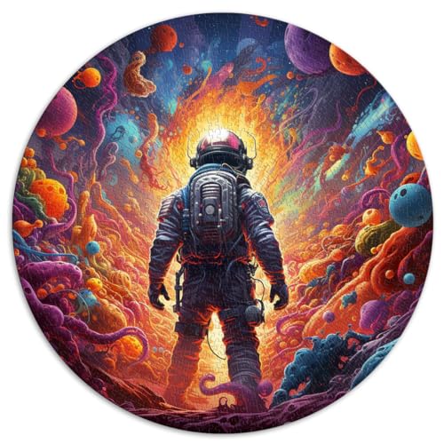 Puzzle für Halloween, Astronaut, 1000 Teile, Puzzle, 26,5 x 26,5 Zoll, Puzzle, Wanddekoration, Spielzeug, Puzzle, Lernspiele, Stressabbau-Puzzle