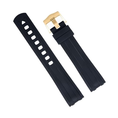 IOTUP Für Omega Strap Seamaster 300 Taucherarmband, Dornschließe, 20 mm, gebogenes Ende, Qualität FKM Fluorkautschuk, 20 mm, Achat