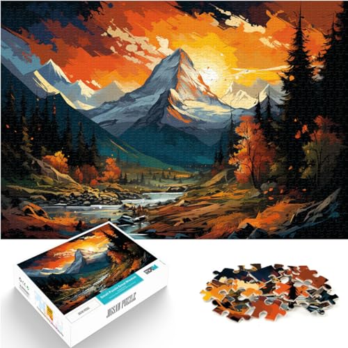 Puzzle-Geschenk Schöne Landschaft Puzzles für Erwachsene 1000 Teile Holzpuzzle Spielzeug Puzzles Lernspiele Stressabbau Puzzles 1000 Stück (50x75cm)