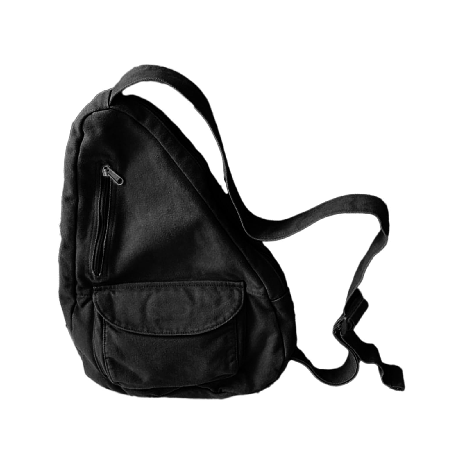 TAKOXIA 2023 Hüfttasche aus Segeltuch, modische Gürteltasche, Brusttasche für Damen und Herren, vielseitige Umhängetasche, große Kapazität, Schwarz , As shown in the figure