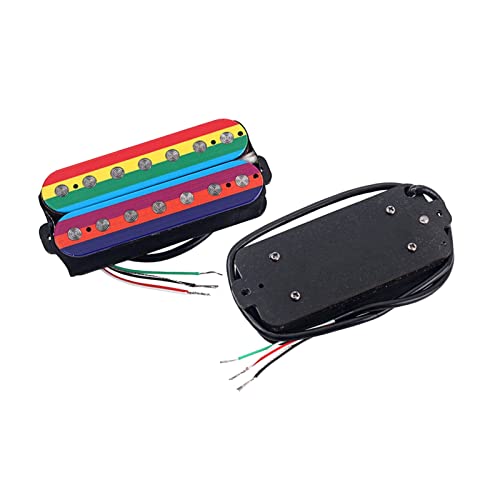 ZENGXUE Alnico V E-Gitarren-Pickups Double Coil Pickup Set 7 Saiten Farbig Humbucker Tonabnehmer Set