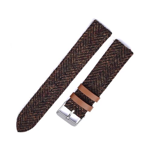 THBGTCNQ Geflochtenes Lederarmband 18 mm 20 mm 22 mm Lederarmband Schnellverschlussarmband Armband for traditionelle Uhren(Brown,20mm)