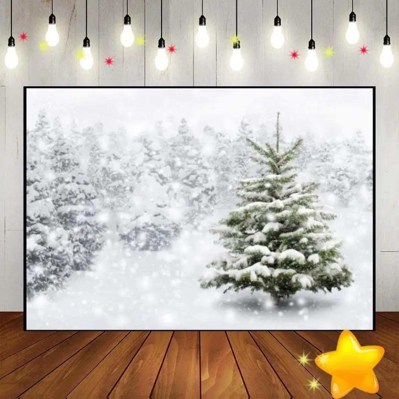 Winter Landschaft Weihnachten Hintergrund Fotografie Dekoration Baby Shower Banner Weihnachten Weihnachten 240X180cm