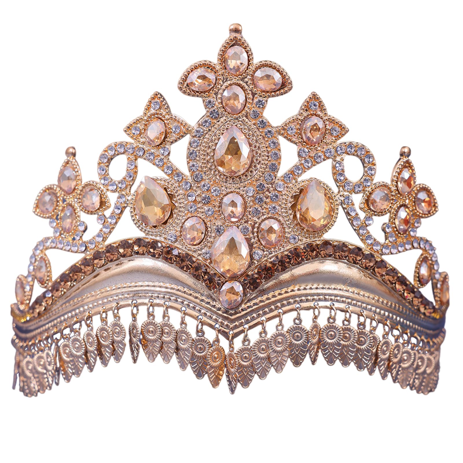 Mllepjdh Elegante Strass-Tiaras, stilvolles Hochzeits-Haar-Accessoire für Frauen, verstellbare Braut-Kopfbedeckung, modischer Schmuck