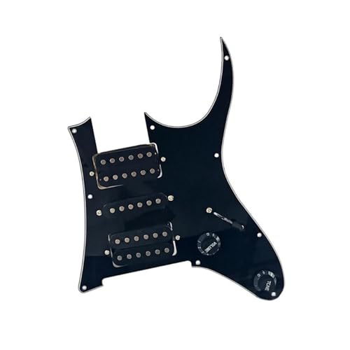 Schlagbrett Tonabnehmer für E Gitarre Geladene vorverdrahtete Gitarrenersatzteile Gitarrenspielzubehör E-Gitarrenbrett Schlagbrett Tonabnehmer(Black)