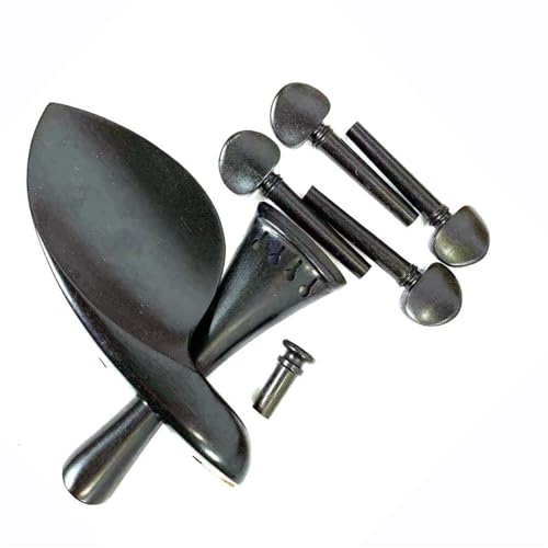 Zubehör Kit für Violine 4/4 Violine Ebenholz Armaturen Schwarz Farbe Violine Teile Zubehör Peg Saitenhalter Kinnhalter Endpin