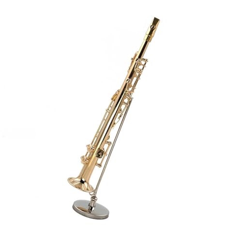 Miniatur-Kupfer-Sopran-Saxophon-Modell Mit Unterstützung Für Mini-Musikinstrument-Zubehör Musikinstrumente Miniatur (Size : 9cm)