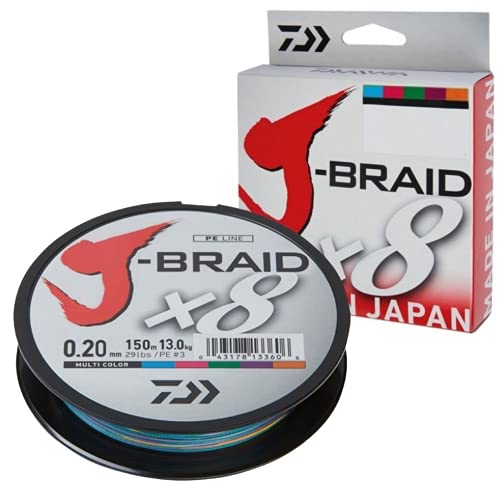 Daiwa J-Braid X8 Multi Color 0.06mm 4.0kg 150m