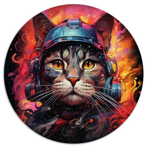 Puzzle für Katzen-Feuerwehrmann für Erwachsene, 1000-teiliges Puzzle, Lernspiele, 26,5 x 26,5 Zoll, Puzzle-Angebot als Geschenk für die ganze Familie