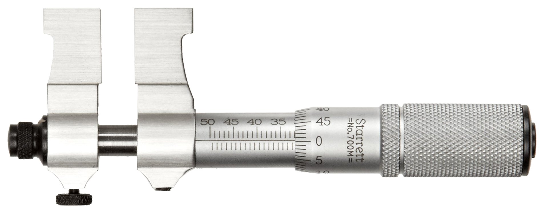 Starrett 700MB Nonius-Innenmikrometer, Bremssatteltyp, Bereich 25-50 mm, 0,01 mm Teilung, +/- 0,005 mm Genauigkeit