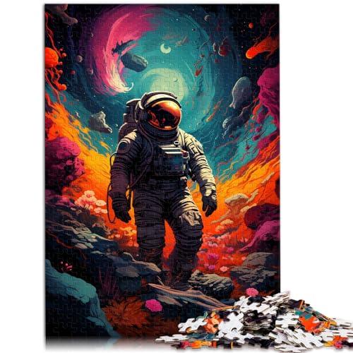 Puzzles für Puzzles Bunte Psychedelia für Weltraumabenteurer Puzzle für Erwachsene und Ren1000-teiliges Holzpuzzle für Puzzles Tolles Geschenk (50 x 75 cm)