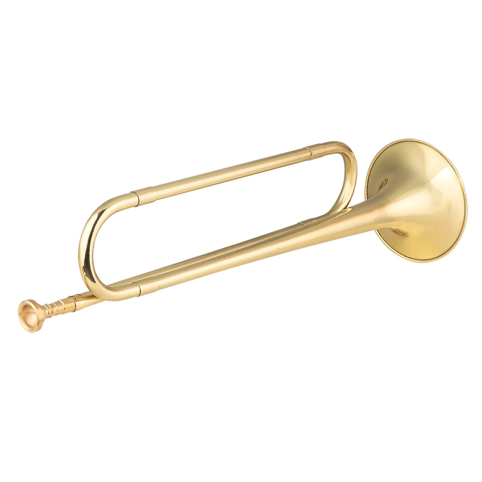 Messing Bugle Rufen Vergoldete Trompete Cavalry Horn Mit Mundstück Musikinstrument Für Anfänger Schulband