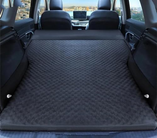 GLILAR Auto Luftmatratze Universal Auto Luftmatratze Luftbett Auto Isomatte Kissen Integriertes Autobett Kofferraum SUV MPV Schlafmatratze Reise Autozubehör 188X130CM(Black,Size 1)