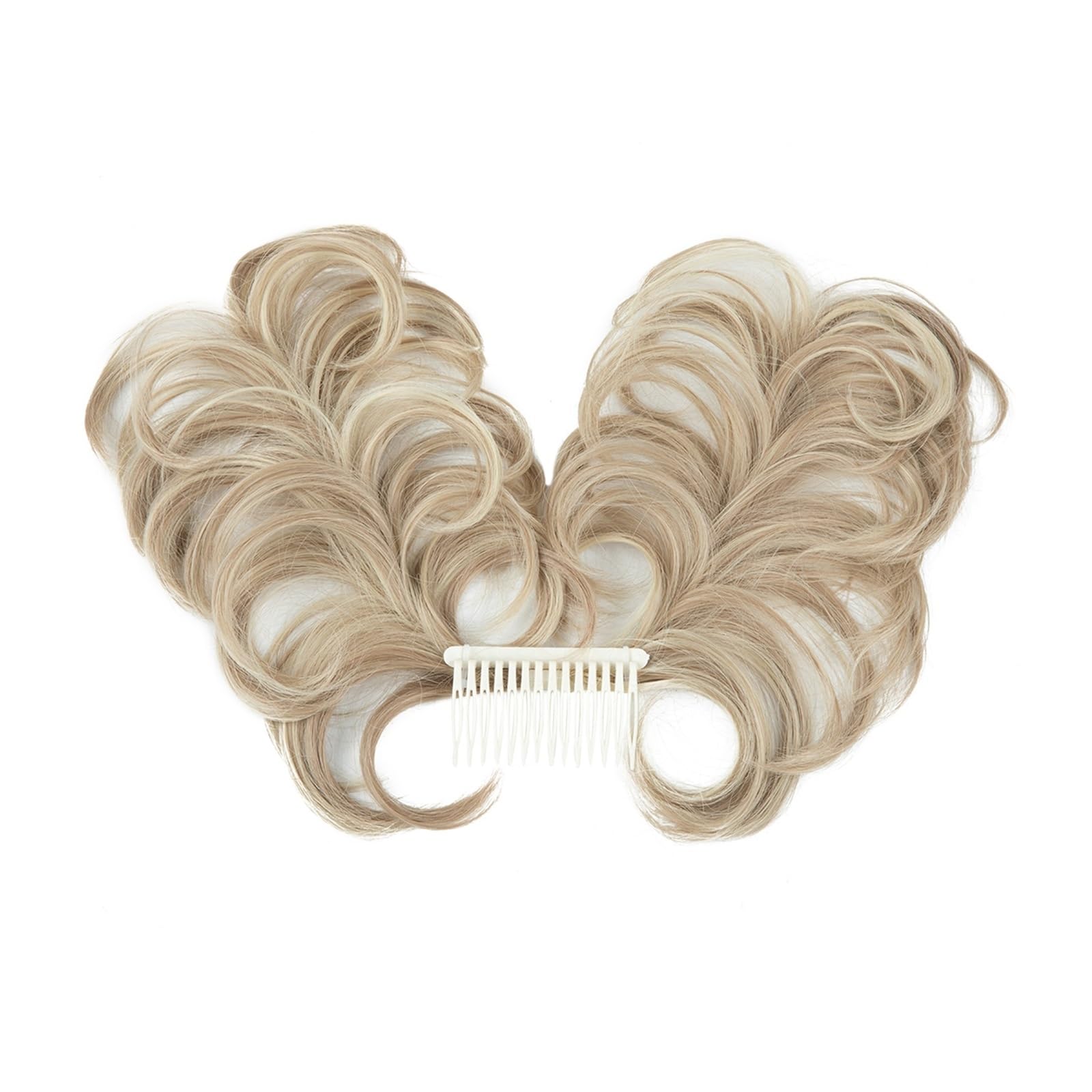 Haarteil Synthetisches, unordentliches Dutt-Haarteil, seitlicher Kamm, Clip-in-Haarknoten, natürlich, gerade, vielseitig, verstellbare Stile, Haarteil for Frauen Haarverlängerung(Dirty Blonde)