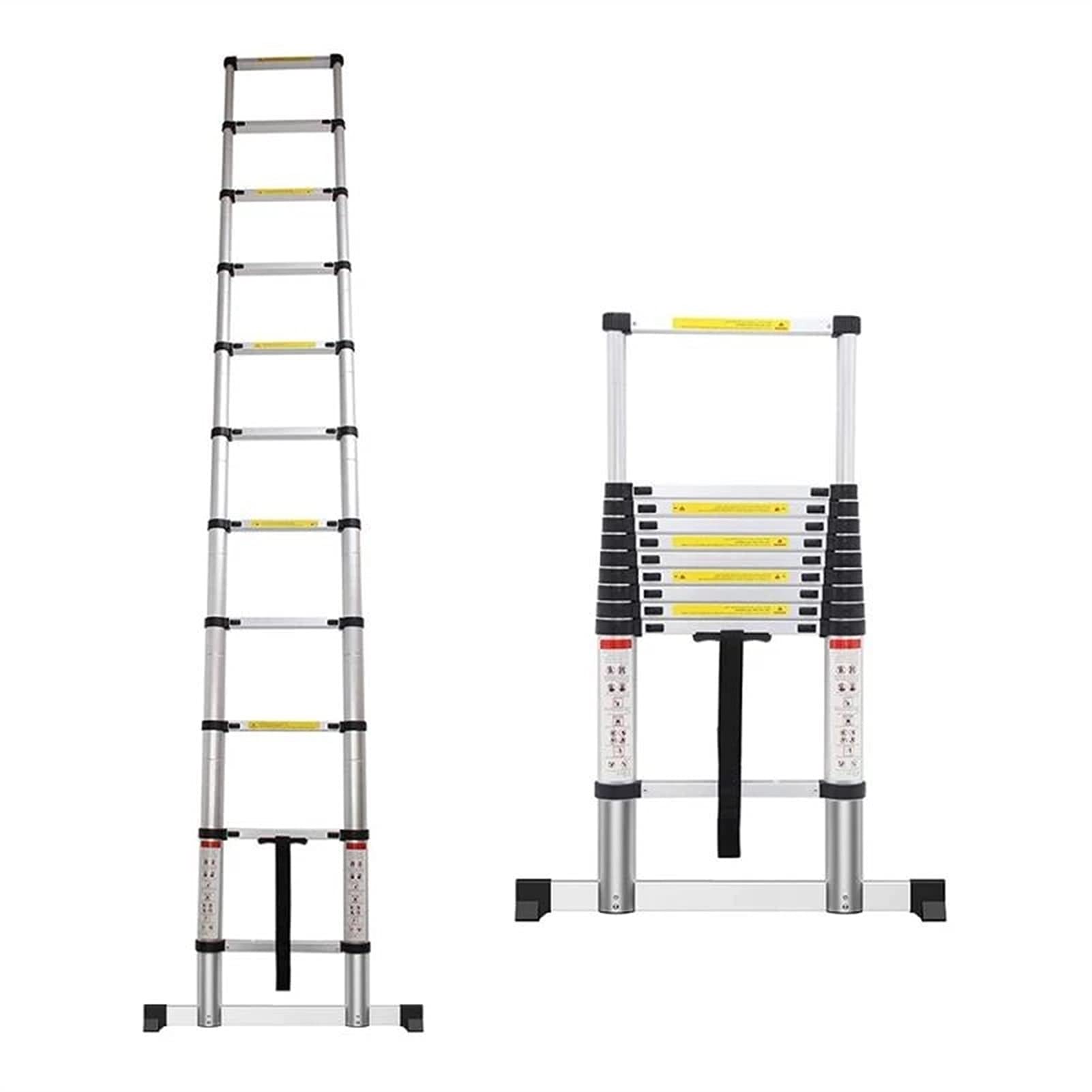 RASOANOA Teleskopleitern, Mehrzweck-Ausziehleiter, Teleskopleiter, Hochleistungs-Teleskopleiter mit Haken, 8 m/7 m/6 m/5 m hohe Teleskop-Ausziehleitern für Dächer, Heim- und Wohnmobilbau Ambitious