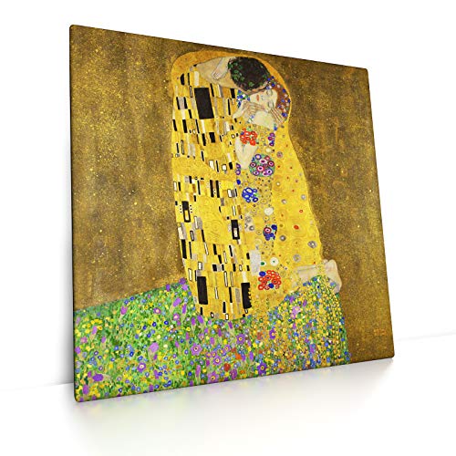 CanvasArts Der Kuss - Gustav Klimt - Leinwandbild (70 x 70 cm, Leinwand auf Keilrahmen)