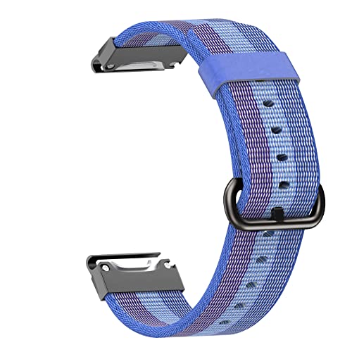 OPKDE 22 mm Nylon-Uhrenarmband für Garmin Fenix 6, 6X, Pro, 5X, 5 Plus, Forerunner 935, 945, S60, S62, Quatix5, Schnellverschluss, einfach anzubringen, For Approach S60 S62, Achat