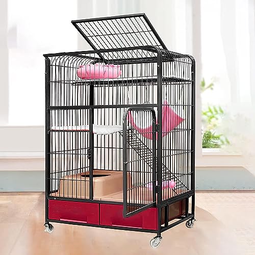 Laufställe für Kleintiere, Katzenkäfig – Robuste Hundebox, Stabiler Hundekäfig aus Metall, Hundehütten, Katzenhaus, Katzenwohnung, zusammenklappbarer Metallkäfig (Größe: Paket C-12 STK, Farbe: