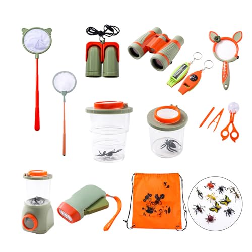 Kid Outdoor Set Fangen Beobachtung Werkzeuge Natur Erkundung Kinder Spiele Lupe Objektiv Catcher