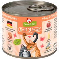 24 x 200 g | GranataPet | Kalb & Kaninchen DeliCatessen | Nassfutter | Katze