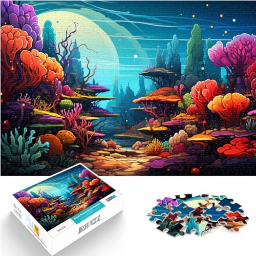 Puzzle, bunte Unterwasserwelt, 1000 Teile, Puzzle für Erwachsene, Geschenke, Holzpuzzle, Künstlersammlung, bildende Kunst, 1000 Teile (50 x 75 cm)