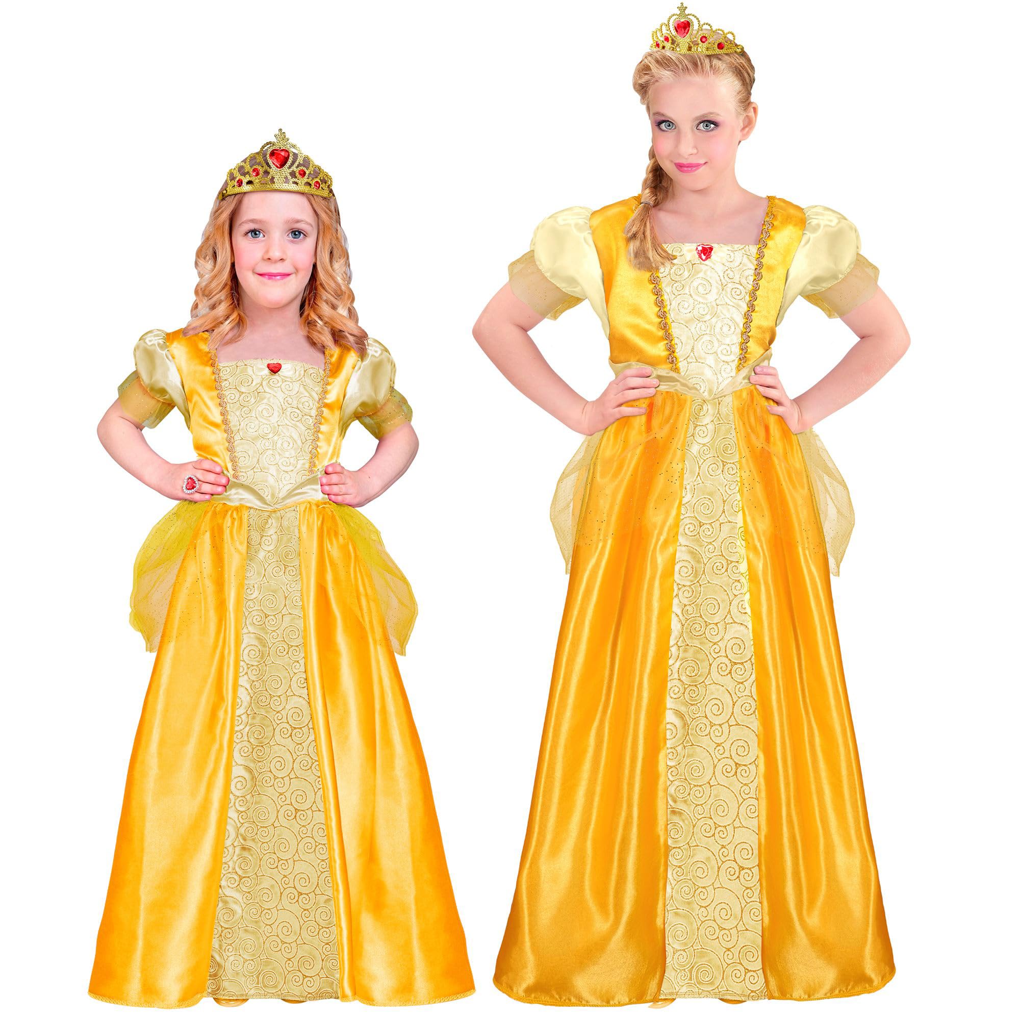 W WIDMANN MILANO Party Fashion - Kinderkostüm Prinzessin, Kleid und Tiara, Königin, Märchen, Faschingskostüm