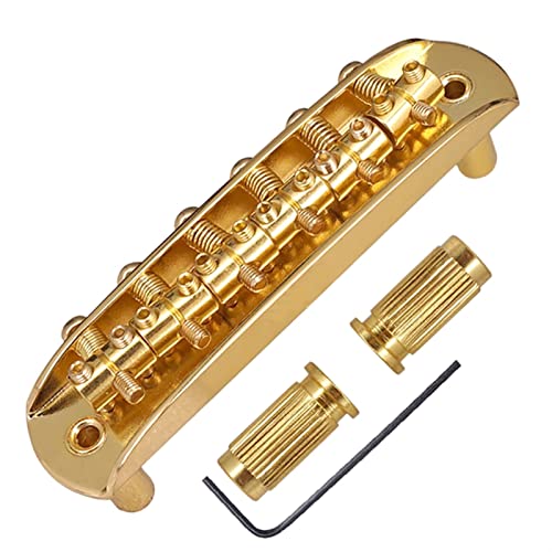 Gitarrensattelbrücke Mit Verstellbarer Barrel Sattel Zinklegierung Für Gitarrenzubehör Gitarrebrücke(Gold)