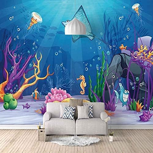 Ozeanblau Koralle 3D Tapeten Wanddekoration Fototapete Sofas Wohnzimmer Wandbild Schlafzimmer-350cm×256cm