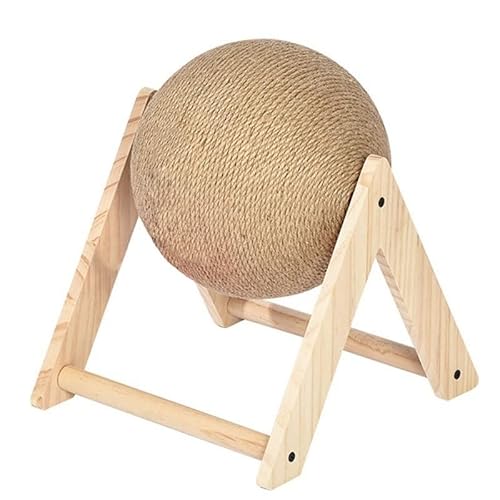 Katzen Kratzball Sisal Kratzball Kratzkugel für Katzen Holz Katzen Klettergerüst Kratzbrett Kratzkugel Katzenspielzeug (Size : M)