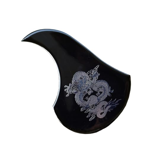 Akustikgitarre Pickguard Kratzer Platte, Kleine Gitarre Zelluloid Dichtungsmittel Verdickt Schlagbrett Gitarre Anti-scratch Dekorative Platte(BlackBlue)