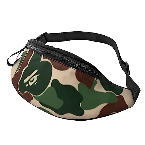 HSJFS Sporttasche mit Aufdruck "Eiffelturm und Fahrrad", lässige Brusttasche, camouflage grün, Einheitsgröße