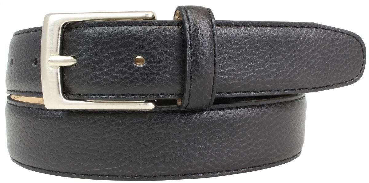 BELTINGER Anzuggürtel 3 cm mit eleganter Oberfläche | Business-Gürtel für Herren in Braun und Schwarz | Ledergürtel 30mm | Schwarz 105cm