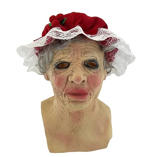 Damen Herren Kostüm Kopfbedeckung Cosplays Maske Halloween Party Dress Up Maske Weihnachten Weihnachtsmann Hut Vollgesichtsmaske Latex Maske Weihnachten Santaclaus Hut Maske Vollgesicht Santaclaus