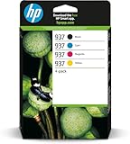 HP 937 (6C400NE) Multipack Original Druckerpatrone, Schwarz + Farben, 1xSchwarz, 1xCyan, 1xMagenta, 1xGelb für OfficeJet Pro 9720e; 9730e All-in-One Großformatdrucker; HP OfficeJet Pro 91xx Drucker