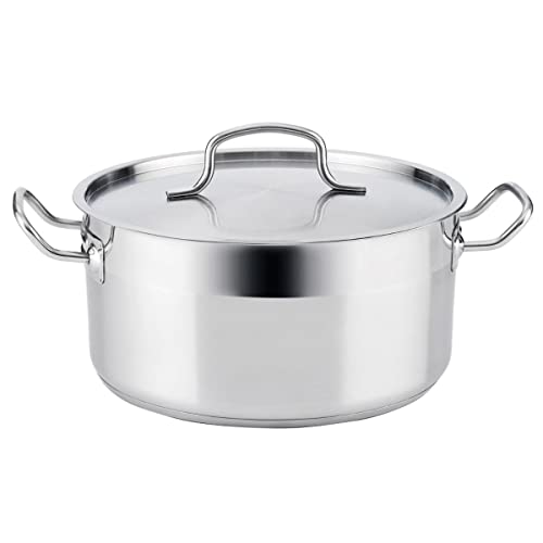 Quid Cook INOX Basika Kasserolle, Edelstahl 26 x 12,5 cm