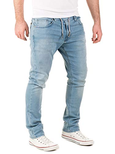 WOTEGA Herren Jeans Noah - Sweathose in Jeansoptik - Männer Jogg-Jeans Slim, Blau (Blue Shadow 3R4020), W33/L30