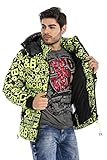 Cipo & Baxx Herren Winterjacke Steppjacke Kapuze Bomberjacke Jacke CM193 Neongrün XXL