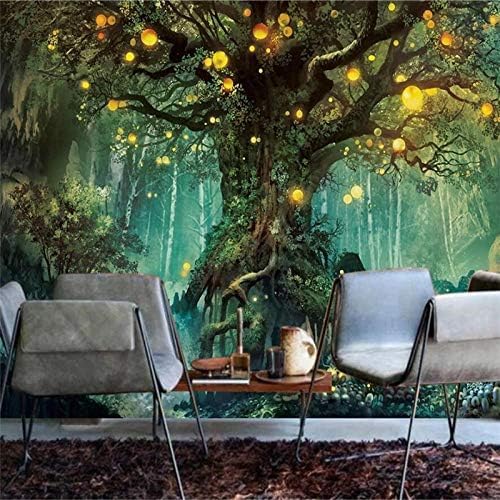 XLMING Waldbäume 3D Tapeten Home Esszimmer Sofa Schlafzimmer Wohnzimmer TV Hintergrund-400cm×280cm