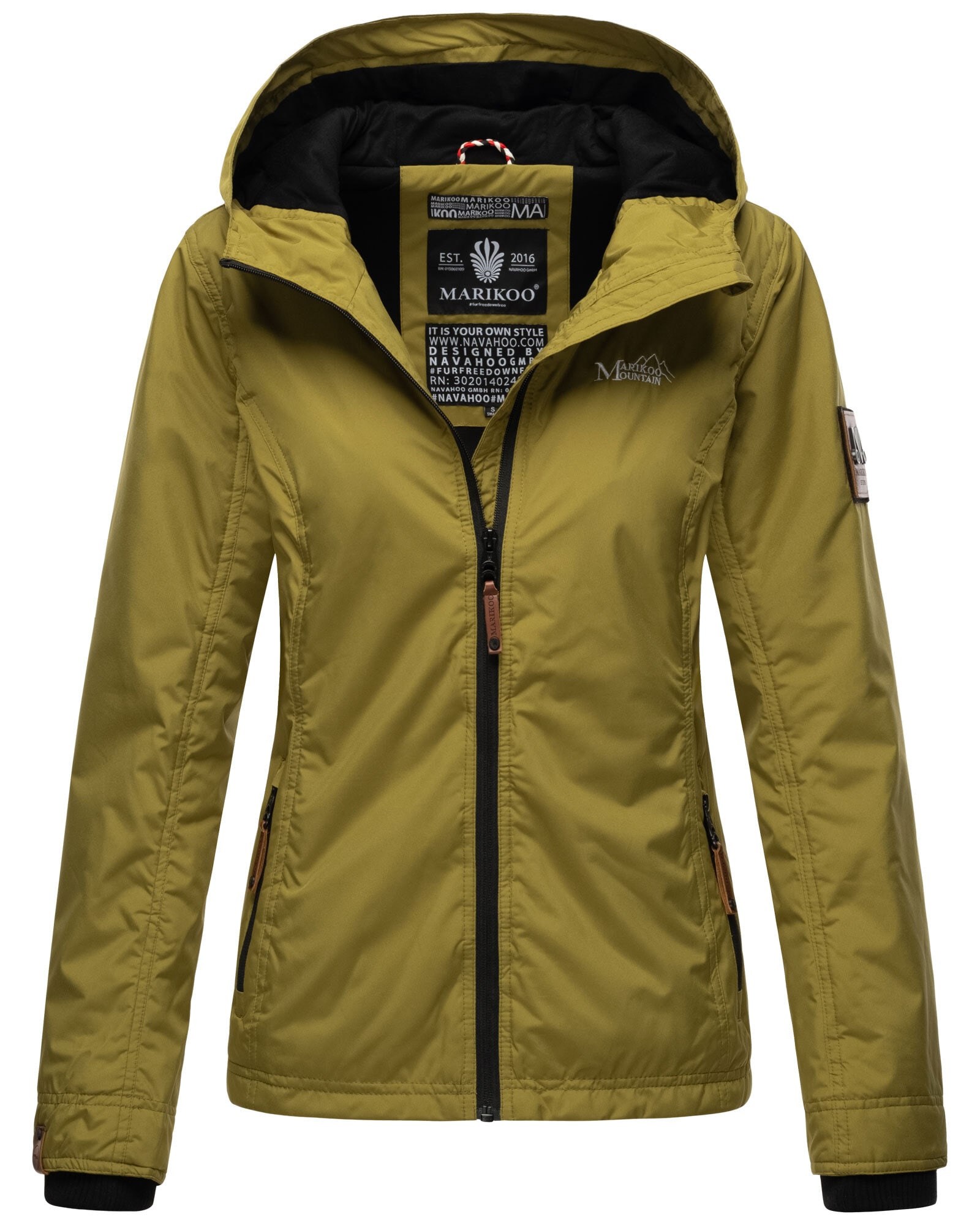 Marikoo Outdoorjacke "Brombeere", sportliche Übergangsjacke mit Kapuze