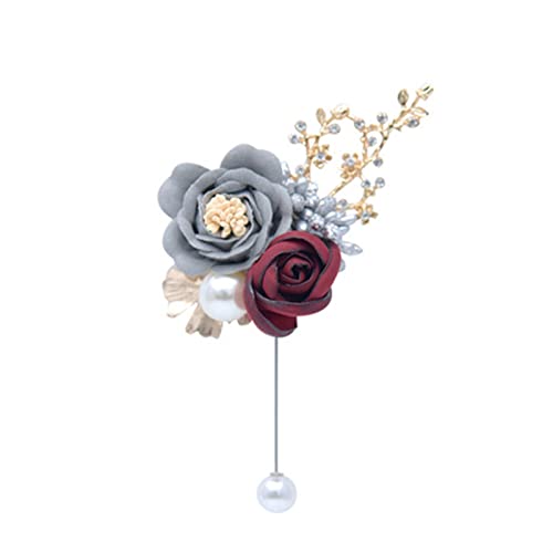 Ein Blumenarmband, ein Handgelenk mit Blumen Hochzeit Handgelenk Corsage Brautjungfern Armband handgemachte Blumen Bräutigam Braut ansteckblume Blume Band Rose Hochzeit Zubehör (Color : Corsage 1),