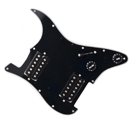 Standard-Pickguard-Tonabnehmer HH Schlagbrett für E-Gitarre, komplettes Set mit Schaltkreis-Frontabdeckung, langlebiges Tonabnehmer-Teile-Set (Color : 3/4)