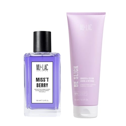 Mulac Cosmetics MISS'T BERRY Aufbauessenz 100 ml + BE SL!CK Glättendes Shampoo 250 ml Vegan