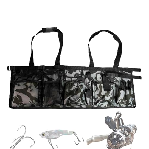 Nbhuiakl Angel-Eimer-Tasche | Angelausrüstungstasche | Multi-Pocket-Angeleimer-Werkzeug-Organizer, Angeleimer-Werkzeugtasche, stabiles Angelzubehör für 1,8 l Eimer, camouflage, Refer to description,