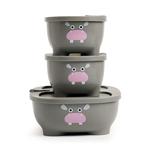 Prince Lionheart 9899 Bentomal Boxes Hippo - Set of 3 Microwave Boxes, grau, 280 g