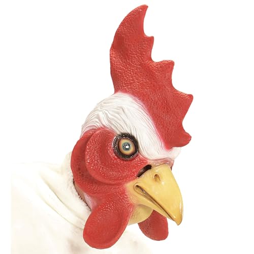 Widmann 96648 - Ganzkopfmaske Hühnchen, Tiermaske, Karneval, Mottoparty