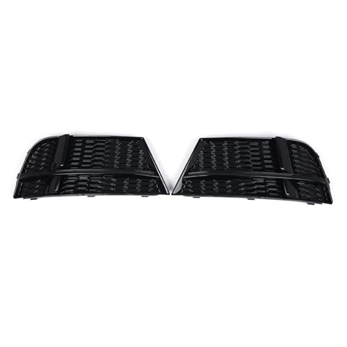 Frontgrills Für Für A3 8V Für S-LINE Für Limousine 17-19 Honeycomb Mesh Nebelscheinwerferabdeckung Auto Frontstoßstange Nebelscheinwerfer Kühlergrill Front Bumper Grille(Black-A)