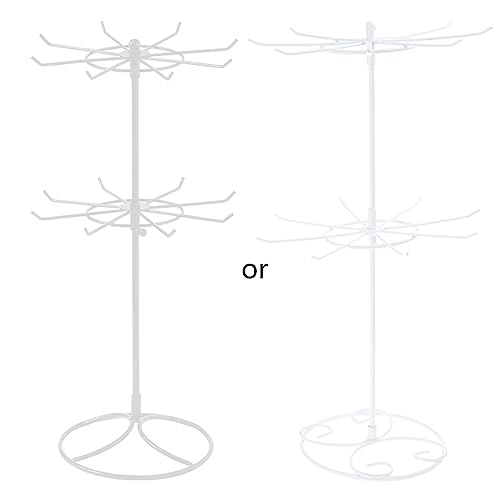 MEELYHOME 2-stöckiger Drehbarer Schmuckständer Ohrringe Halskette Drehbarer Schmuckständer Display Aufhänger